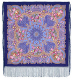 Extra large purple dream catcher boho coachella festival shawl with silk fringe