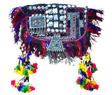 Unique turkmen embroidered poncho with tassels