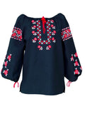 Bohemian ukrainian embroidered "Vyshyvanka" blouse, top