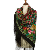 Extra large Georgina gypsy piano shawl with silk fringe
