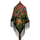Extra large Georgina gypsy piano shawl with silk fringe