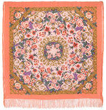 Gypsy boho pink russian piano shawl with fringe